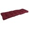 55-inch by 19-inch Tufted Solid Outdoor Spun Polyester Loveseat Cushion Red-Color